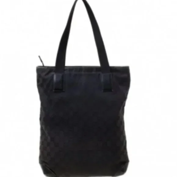Gucci Monogram Gg Nylon Pocket Shopper Bla… - Picture 1 of 9